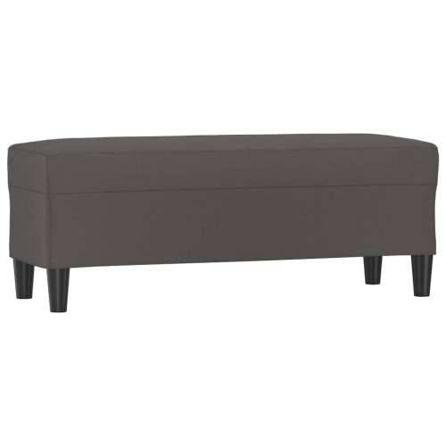 Klupa siva 100 x 35 x 41 cm od umjetne kože - Siva 100 x 35 x 41 cm Cijena