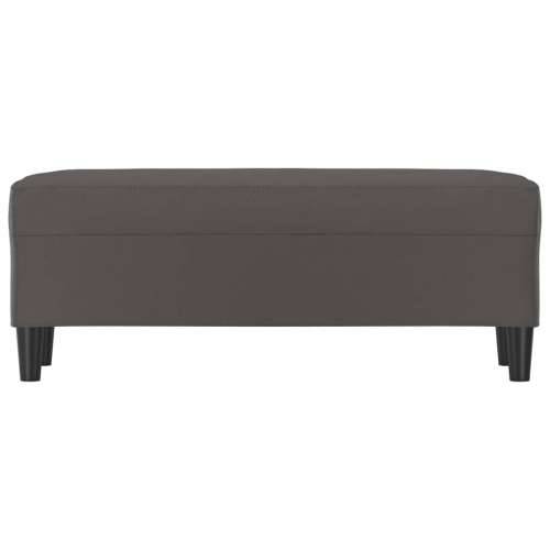Klupa siva 100 x 35 x 41 cm od umjetne kože - Siva 100 x 35 x 41 cm Cijena
