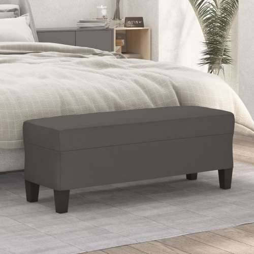 Klupa siva 100 x 35 x 41 cm od umjetne kože - Siva 100 x 35 x 41 cm Cijena
