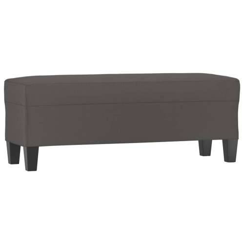 Klupa siva 100 x 35 x 41 cm od umjetne kože - Siva 100 x 35 x 41 cm Cijena