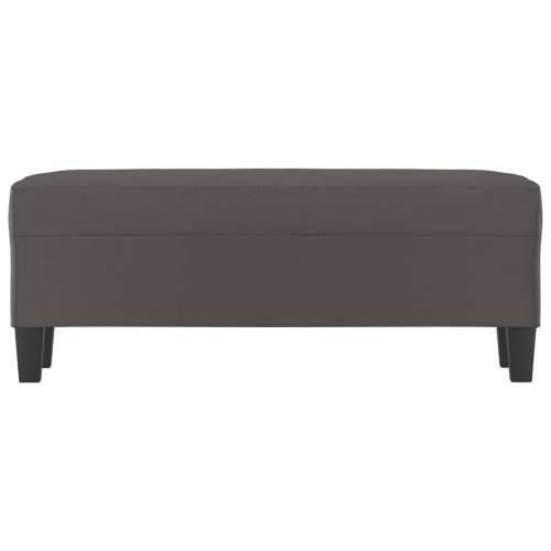 Klupa siva 100 x 35 x 41 cm od umjetne kože - Siva 100 x 35 x 41 cm Cijena