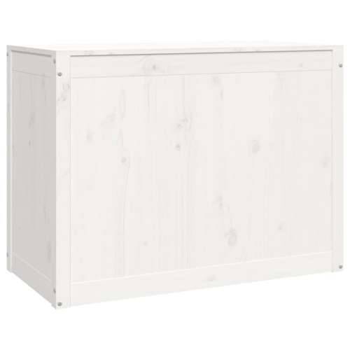 Kutija za rublje bijela 88,5 x 44 x 66 cm od masivne borovine - Bijela 88.5 x 44 x 66 cm 1 Cijena