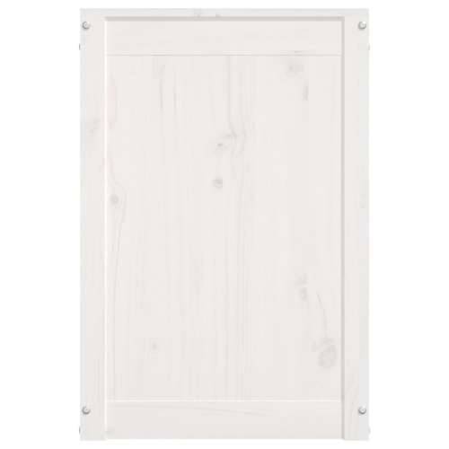 Kutija za rublje bijela 88,5 x 44 x 66 cm od masivne borovine - Bijela 88.5 x 44 x 66 cm 1 Cijena