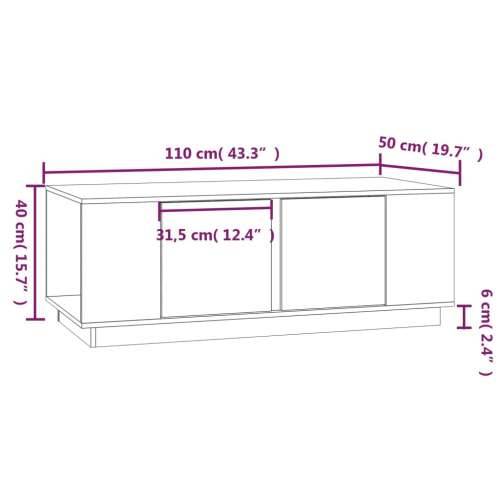 Stolić za kavu sivi 110 x 50 x 40 cm od masivne borovine - Siva 1 Cijena