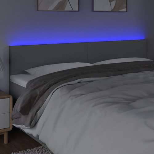 LED uzglavlje svjetlosivo 180x5x78/88 cm od tkanine - Svjetlosiva 180 x 5 x 78/88 cm 1 Cijena