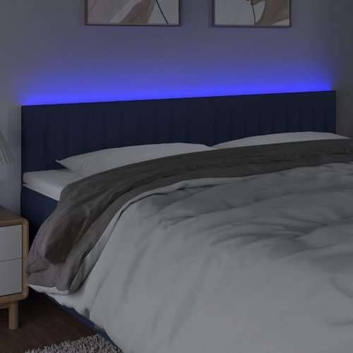 LED uzglavlje plavo 160x5x78/88 cm od tkanine - Plava 160 x 5 x 78/88 cm 1 Cijena