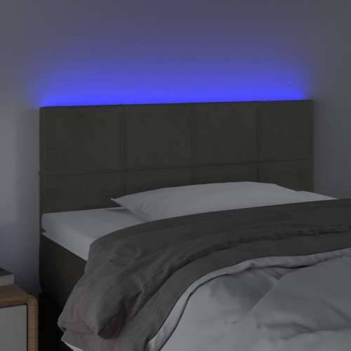 LED uzglavlje tamnosivo 80 x 5 x 78/88 cm baršunasto - Tamno siva 80 x 5 x 78/88 cm 1 Cijena