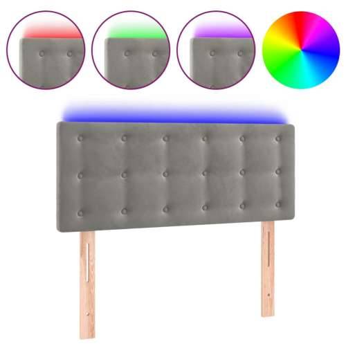LED uzglavlje svjetlosivo 100x5x78/88 cm baršunasto - Svjetlosiva 100 x 5 x 78/88 cm 1 Cijena