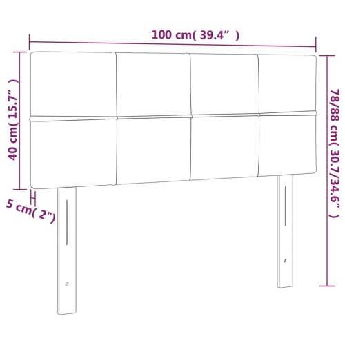 LED uzglavlje svjetlosivo 100x5x78/88 cm baršunasto - Svjetlosiva 100 x 5 x 78/88 cm 1 Cijena