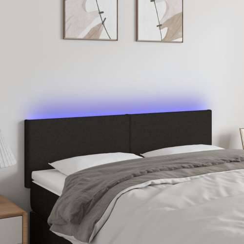 LED uzglavlje crno 144x5x78/88 cm od tkanine - Crna 144 x 5 x 78/88 cm 1 Cijena