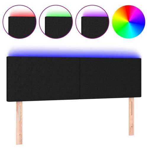 LED uzglavlje crno 144x5x78/88 cm od tkanine - Crna 144 x 5 x 78/88 cm 1 Cijena