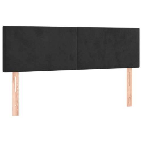 LED uzglavlje crno 144x5x78/88 cm baršunasto - Crna 144 x 5 x 78/88 cm 1 Cijena