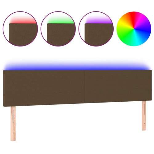 LED uzglavlje tamnosmeđe 200x5x78/88 cm od tkanine - Tamno smeđa 200 x 5 x 78/88 cm 1 Cijena
