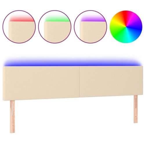 LED uzglavlje krem 200x5x78/88 cm od tkanine - Krema 200 x 5 x 78/88 cm 1 Cijena