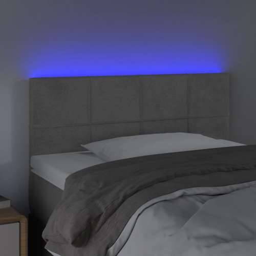 LED uzglavlje svjetlosivo 90x5x78/88 cm baršunasto - Svjetlosiva 90 x 5 x 78/88 cm 1 Cijena