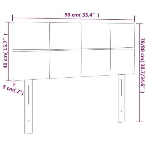 LED uzglavlje svjetlosivo 90x5x78/88 cm baršunasto - Svjetlosiva 90 x 5 x 78/88 cm 1 Cijena
