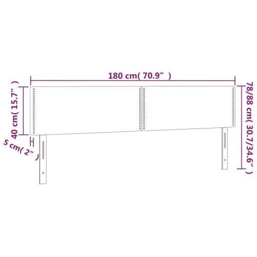 LED uzglavlje tamnosmeđe 180x5x78/88 cm od tkanine - Tamno smeđa 180 x 5 x 78/88 cm 1 Cijena