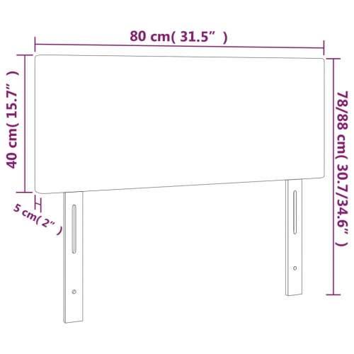 LED uzglavlje tamnosmeđe 80 x 5 x 78/88 cm od tkanine - Tamno smeđa 80 x 5 x 78/88 cm 1 Cijena