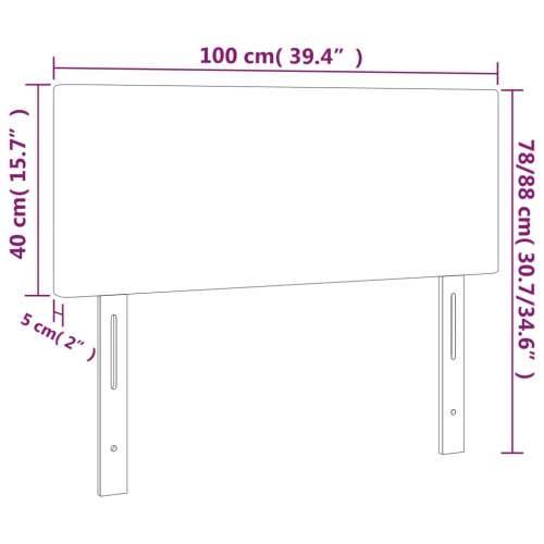 LED uzglavlje crno 100x5x78/88 cm od tkanine - Crna 100 x 5 x 78/88 cm 1 Cijena