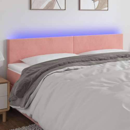 LED uzglavlje ružičasto 160x5x78/88 cm baršunasto - Ružičasta 160 x 5 x 78/88 cm 1 Cijena
