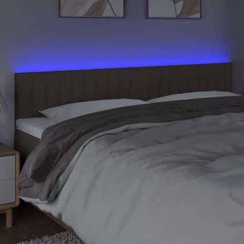 LED uzglavlje smeđesivo 160x5x78/88 cm od tkanine - Sivo-smeđa 160 x 5 x 78/88 cm 1 Cijena