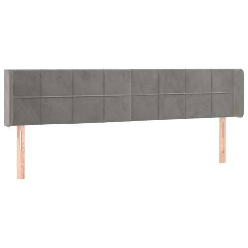 LED uzglavlje svjetlosivo 183x16x78/88 cm baršunasto - Svjetlosiva 183 x 16 x 78/88 cm 1 Cijena