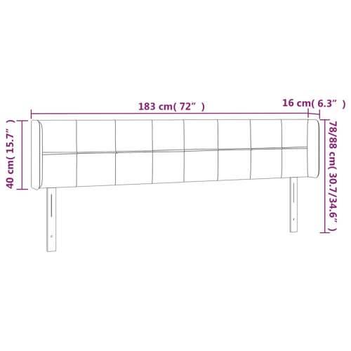 LED uzglavlje svjetlosivo 183x16x78/88 cm baršunasto - Svjetlosiva 183 x 16 x 78/88 cm 1 Cijena