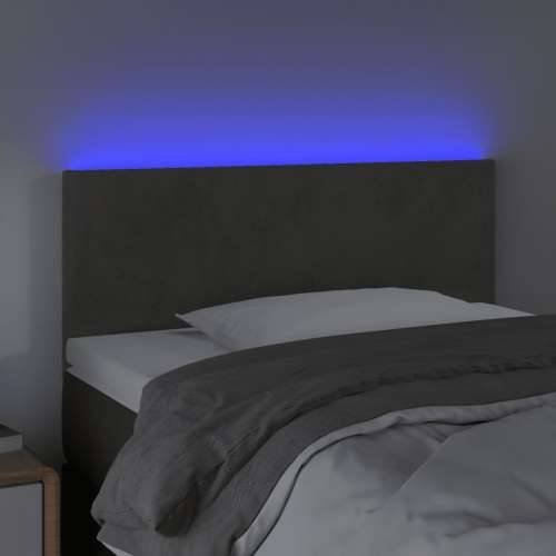 LED uzglavlje tamnosivo 100x5x78/88 cm baršunasto - Tamno siva 100 x 5 x 78/88 cm 1 Cijena