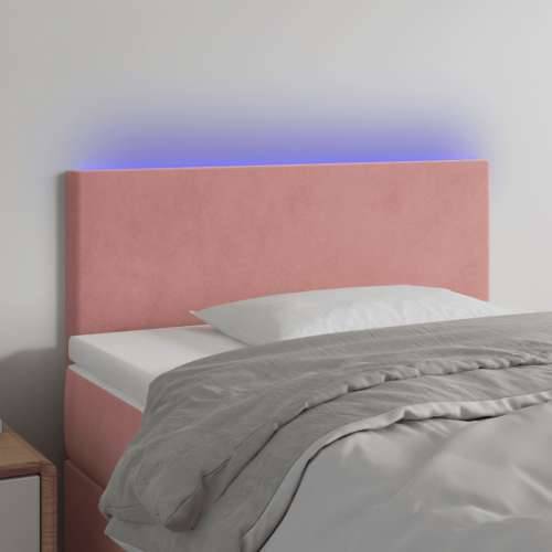LED uzglavlje ružičasto 100x5x78/88 cm baršunasto - Ružičasta 100 x 5 x 78/88 cm 1 Cijena