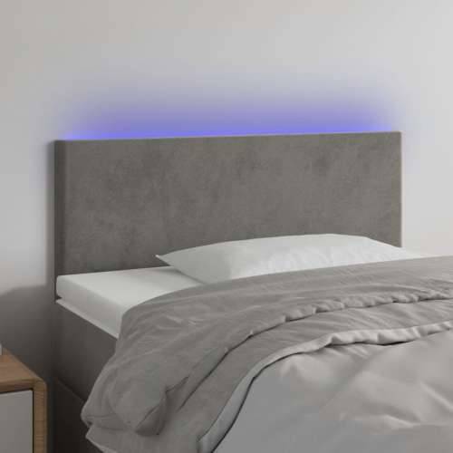 LED uzglavlje svjetlosivo 100x5x78/88 cm baršunasto - Svjetlosiva 100 x 5 x 78/88 cm 1 Cijena