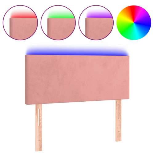LED uzglavlje ružičasto 80 x 5 x 78/88 cm baršunasto - Ružičasta 80 x 5 x 78/88 cm 1 Cijena