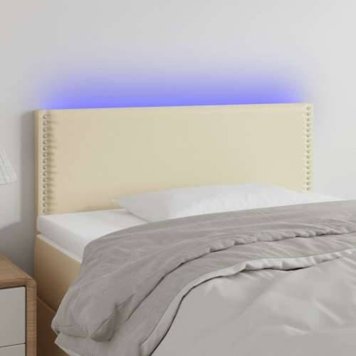 LED uzglavlje krem 100 x 5 x 78/88 cm od umjetne kože - Krema 100 x 5 x 78/88 cm 1 Cijena