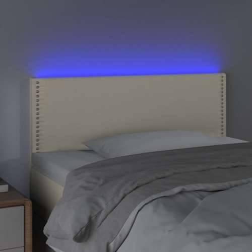 LED uzglavlje krem 100 x 5 x 78/88 cm od umjetne kože - Krema 100 x 5 x 78/88 cm 1 Cijena
