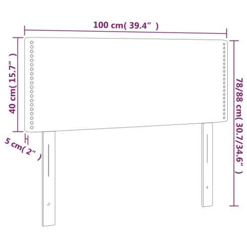LED uzglavlje krem 100 x 5 x 78/88 cm od umjetne kože - Krema 100 x 5 x 78/88 cm 1 Cijena