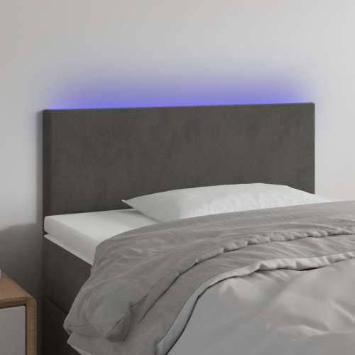 LED uzglavlje tamnosivo 90x5x78/88 cm baršunasto - Tamno siva 90 x 5 x 78/88 cm 1 Cijena