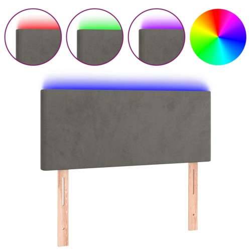 LED uzglavlje tamnosivo 90x5x78/88 cm baršunasto - Tamno siva 90 x 5 x 78/88 cm 1 Cijena