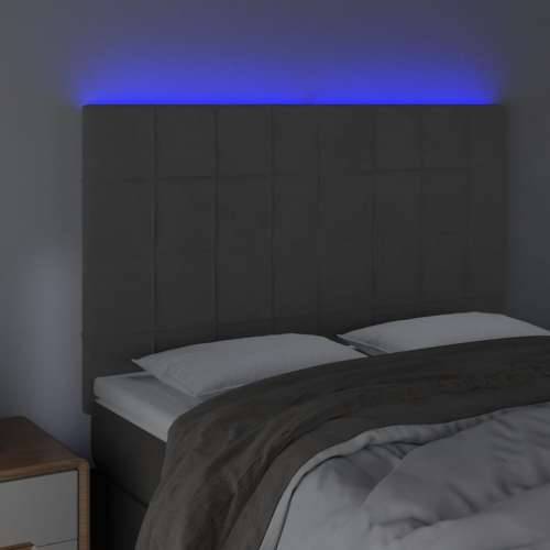 LED uzglavlje tamnosivo 144x5x118/128 cm baršunasto - Tamno siva 144 x 5 x 118/128 cm 1 Cijena