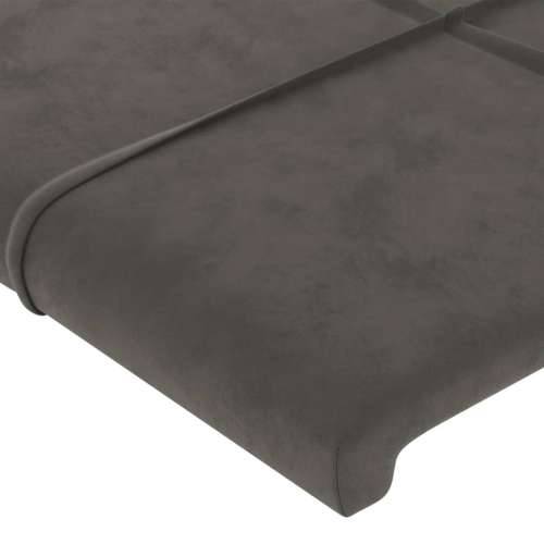 LED uzglavlje tamnosivo 144x5x118/128 cm baršunasto - Tamno siva 144 x 5 x 118/128 cm 1 Cijena