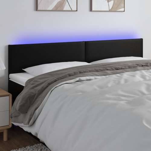 LED uzglavlje crno 200 x 5 x 78/88 cm od umjetne kože - Crna 200 x 5 x 78/88 cm 1 Cijena