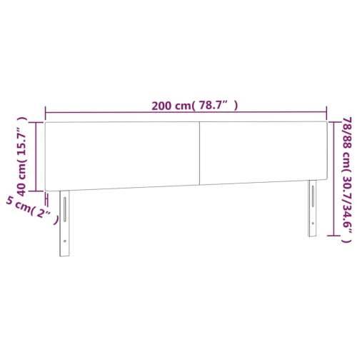 LED uzglavlje crno 200 x 5 x 78/88 cm od umjetne kože - Crna 200 x 5 x 78/88 cm 1 Cijena