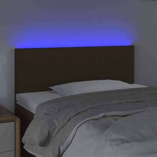 LED uzglavlje tamnosmeđe 90x5x78/88 cm od tkanine - Tamno smeđa 90 x 5 x 78/88 cm 1 Cijena