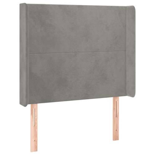 LED uzglavlje svjetlosivo 93 x 16 x 118/128 cm baršunasto - Svjetlosiva 93 x 16 x 118/128 cm 1 Cijena