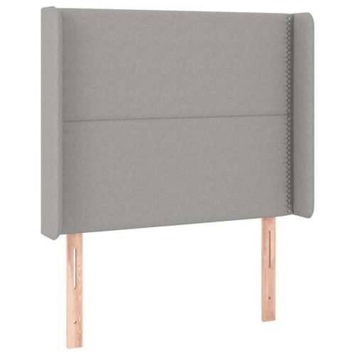 LED uzglavlje svjetlosivo 83 x 16 x 118/128 cm od tkanine - Svjetlosiva 83 x 16 x 118/128 cm 1 Cijena