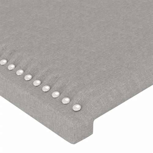 LED uzglavlje svjetlosivo 83 x 16 x 118/128 cm od tkanine - Svjetlosiva 83 x 16 x 118/128 cm 1 Cijena