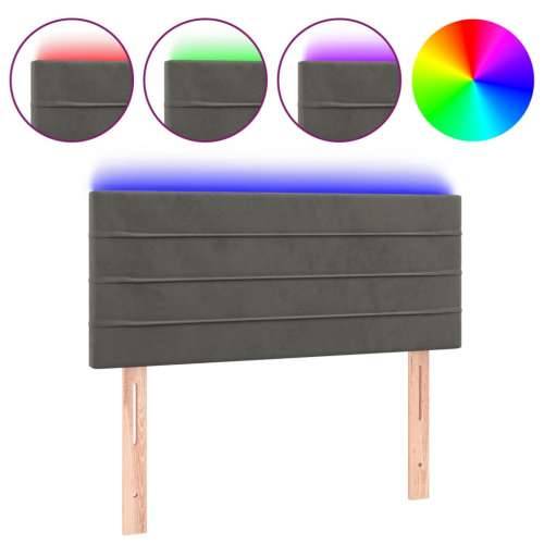 LED uzglavlje tamnosivo 90x5x78/88 cm baršunasto - Tamno siva 90 x 5 x 78/88 cm 1 Cijena