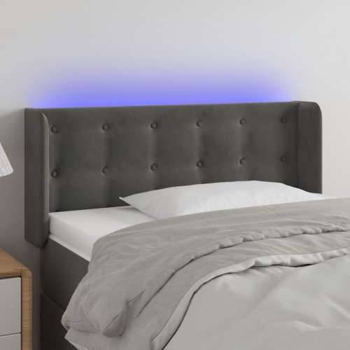 LED uzglavlje tamnosivo 103x16x78/88 cm baršunasto - Tamno siva 103 x 16 x 78/88 cm 1 Cijena