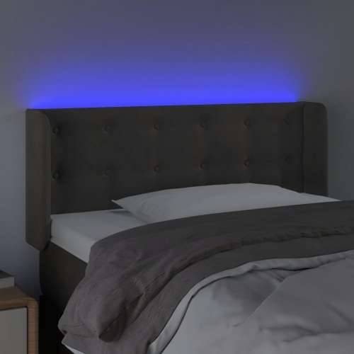 LED uzglavlje tamnosivo 103x16x78/88 cm baršunasto - Tamno siva 103 x 16 x 78/88 cm 1 Cijena