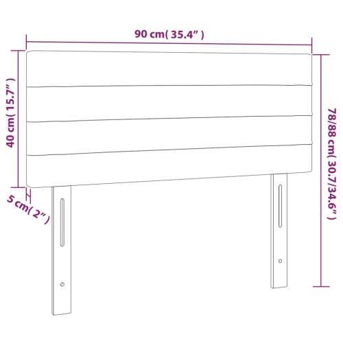 LED uzglavlje tamnoplavo 90x5x78/88 cm baršunasto - Tamno plava 90 x 5 x 78/88 cm 1 Cijena