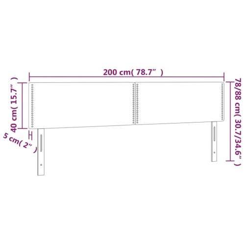 LED uzglavlje krem 200x5x78/88 cm od tkanine - Krema 200 x 5 x 78/88 cm 1 Cijena