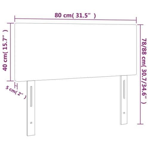 LED uzglavlje tamnosivo 80 x 5 x 78/88 cm od tkanine - Tamno siva 80 x 5 x 78/88 cm 1 Cijena